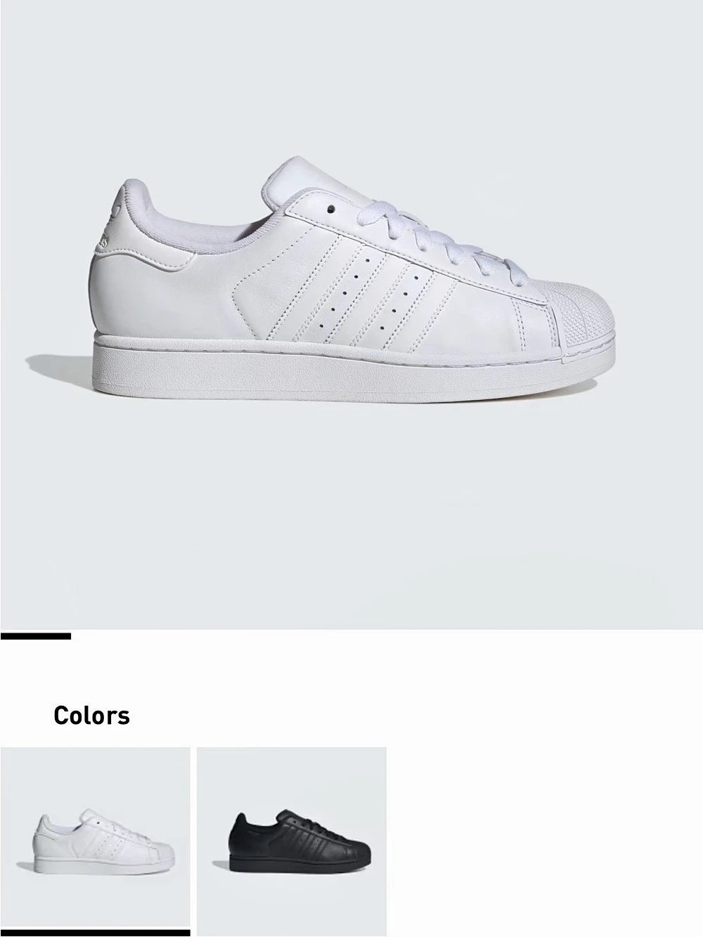 Adidas Superstar II Triple White US 17 Like New